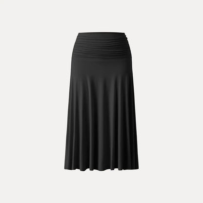 Flowy Ruched A-line Midi Skirt