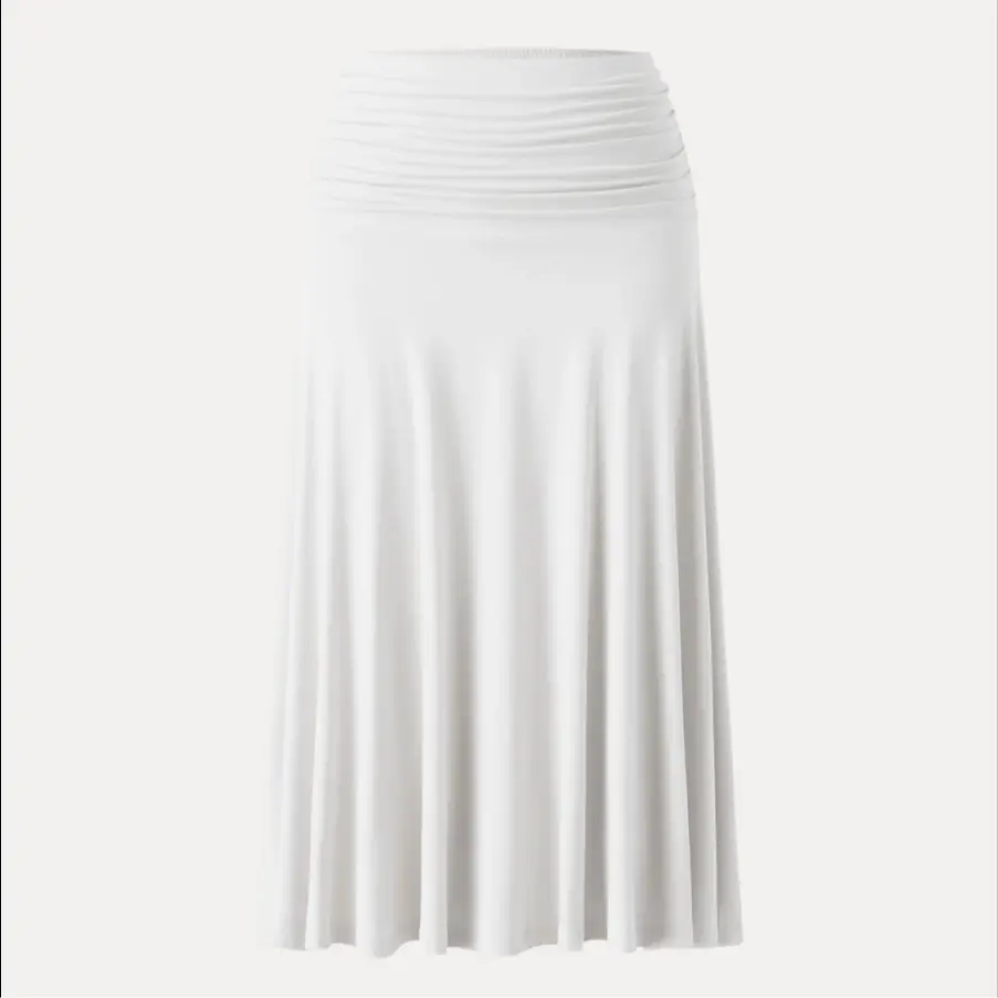 Flowy Ruched A-line Midi Skirt