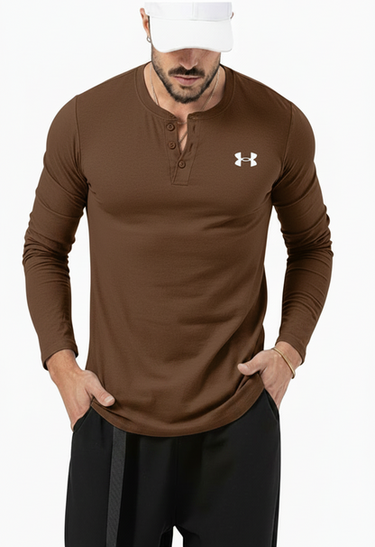 Retro Rugged Everyday Henley Shirt