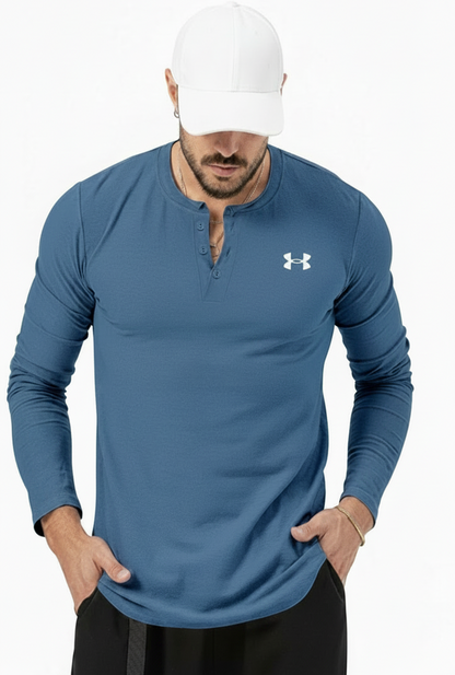 Retro Rugged Everyday Henley Shirt