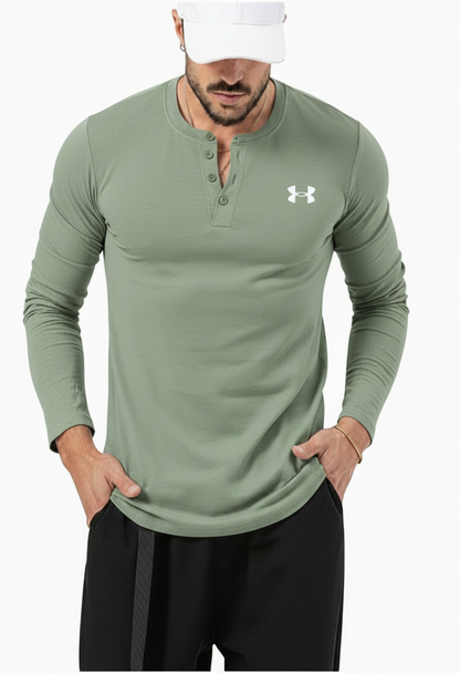 Retro Rugged Everyday Henley Shirt