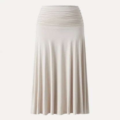 Flowy Ruched A-line Midi Skirt