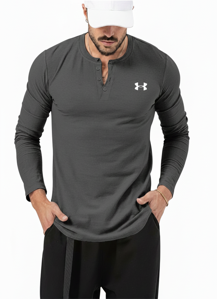 Retro Rugged Everyday Henley Shirt